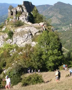 Roquefixade castle by ferry